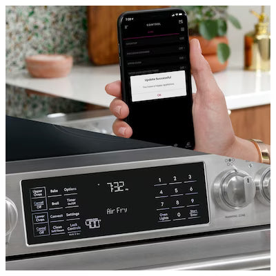 Cafe 30 in. 5 Burner Element Smart Slide-In Electric Range in Matte White with True Convection, Air Fry