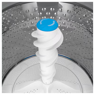 Lavadora inteligente de carga superior de alta eficiencia Profile de 4.9 pies cúbicos en color blanco con agitador y tecnología Microban, certificación Energy Star