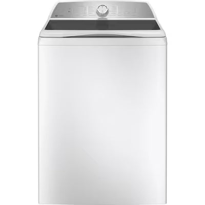 Lavadora inteligente de carga superior de alta eficiencia Profile de 4.9 pies cúbicos en color blanco con agitador y tecnología Microban, certificación Energy Star