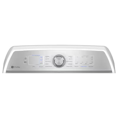 Lavadora inteligente de carga superior de alta eficiencia Profile de 4.9 pies cúbicos en color blanco con agitador y tecnología Microban, certificación Energy Star