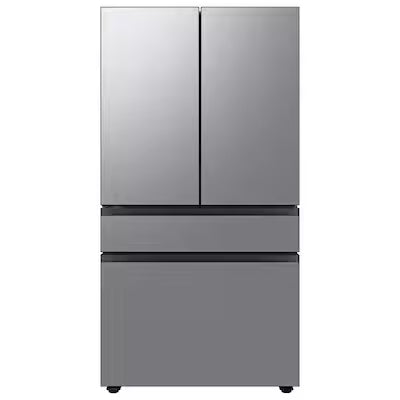 Bespoke 29 cu. ft. Standard Depth 4-Door French Door Smart Refrigerator in Stainless Steel with Beverage Center