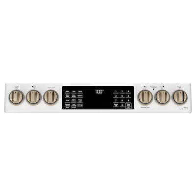 Cafe 30 in. 5 Burner Element Smart Slide-In Electric Range in Matte White with True Convection, Air Fry