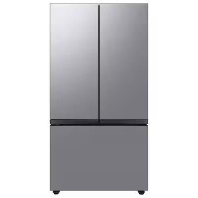 Bespoke 30 cu. ft. Standard Depth 3-Door French Door Smart Refrigerator in Stainless Steel with Beverage Center