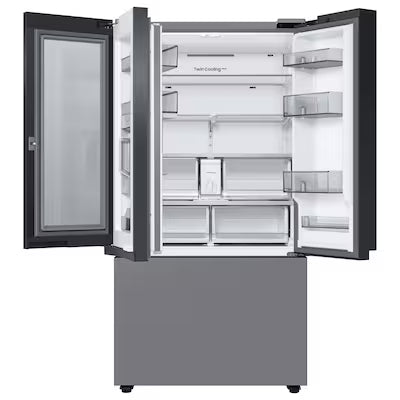 Bespoke 30 cu. ft. Standard Depth 3-Door French Door Smart Refrigerator in Stainless Steel with Beverage Center