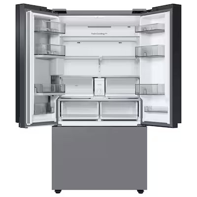 Bespoke 30 cu. ft. Standard Depth 3-Door French Door Smart Refrigerator in Stainless Steel with Beverage Center