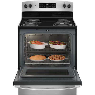 30 in. 4 Burner Element Free-Standing Electric Range in Stainless Steel