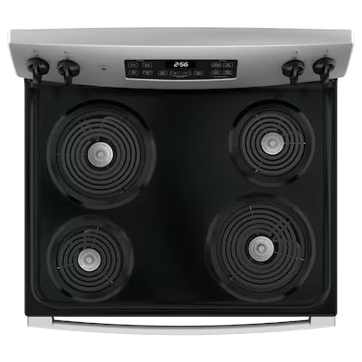 30 in. 4 Burner Element Free-Standing Electric Range in Stainless Steel