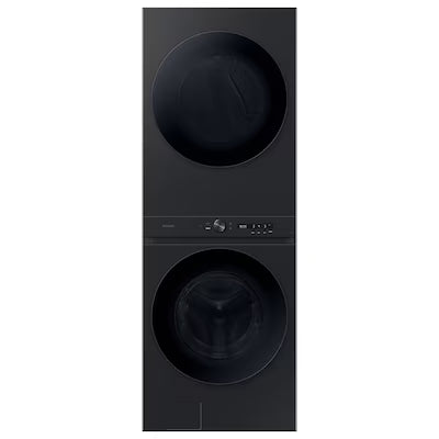 Bespoke 4.6 cu. ft. Large Capacity Single Unit AI Laundry Hub Washer with 7.6 cu. ft. Electric Dryer in Brushed Black