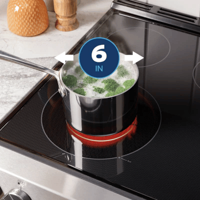 30 in. 5 Burner Element Smart Free-Standing Electric Range in Stainless w/EasyWash Oven Tray & No-Preheat Air Fry