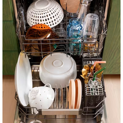 Cafe 24-in Top Control Built-in Dishwasher With Third Rack ( Stainless Steel with Brushed Stainless Handles ) ENERGY STAR, 42-Decibel Quietest Sound Level