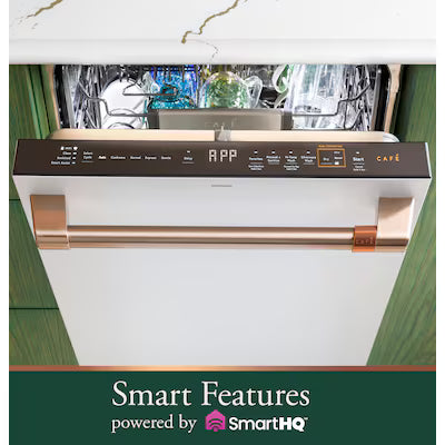 Cafe 24-in Top Control Built-in Dishwasher With Third Rack ( Stainless Steel with Brushed Stainless Handles ) ENERGY STAR, 44-Decibel Very Quiet Sound Level