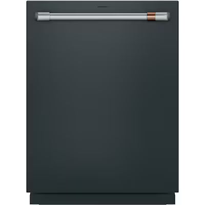 Cafe 24-in Top Control Built-in Dishwasher With Third Rack ( Matte Black with Brushed Stainless Handles ) ENERGY STAR, 44-Decibel Very Quiet Sound Level