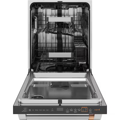 Cafe 24-in Top Control Built-in Dishwasher With Third Rack ( Matte Black with Brushed Stainless Handles ) ENERGY STAR, 44-Decibel Very Quiet Sound Level