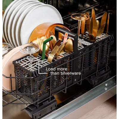 Cafe 24-in Top Control Built-in Dishwasher With Third Rack ( Platinum Glass ) ENERGY STAR, 39-Decibel Quietest Sound Level