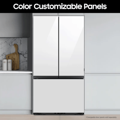 Bespoke 30 cu. ft. Standard Depth 3-Door French Door Smart Refrigerator in Stainless Steel with Beverage Center