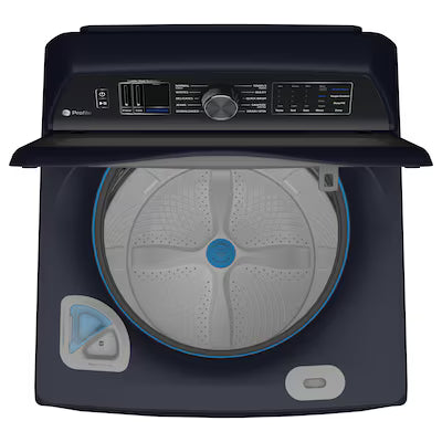 Profile 5.4 cu. ft. Top Load Washer in Sapphire Blue with Impeller, Adaptive SmartDispense and Built-In WiFi by SmartHQ