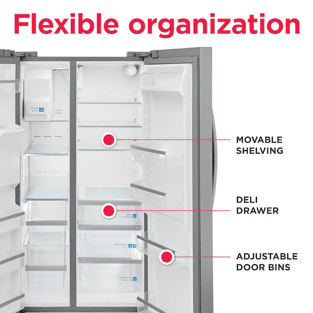 Gallery 26 Cu. Ft. 36" Standard-Depth Side-by-Side Refrigerator OUTLET