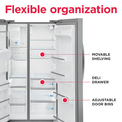 Gallery 26 Cu. Ft. 36" Standard-Depth Side-by-Side Refrigerator OUTLET