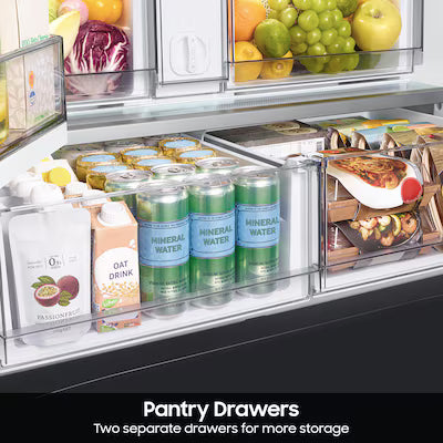 Bespoke 30 cu. ft. Standard Depth 3-Door French Door Smart Refrigerator in Stainless Steel with Beverage Center