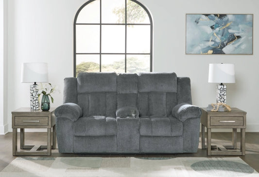Tip-Off Double Power Reclining Loveseat w/Console