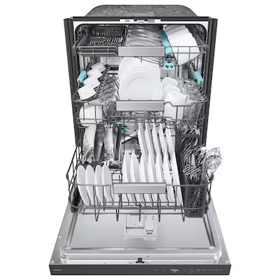 Bespoke 24 in. Built-In Tall Tub Dishwasher in Stainless Steel with 3rd Rack Washing System and Auto Open Door, 38 dBA