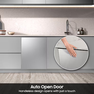 Bespoke 24 in. Built-In Tall Tub Dishwasher in Stainless Steel with 3rd Rack Washing System and Auto Open Door, 38 dBA