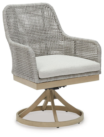 Seton Creek - Swivel Chair With Cushion (Set of 2) - Gray