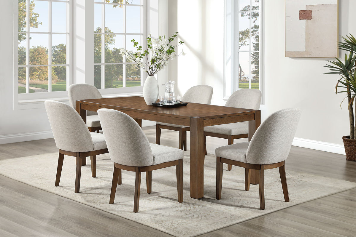Phoenix - Dining Chair (Set of 2) - Chestnut / Light Gray