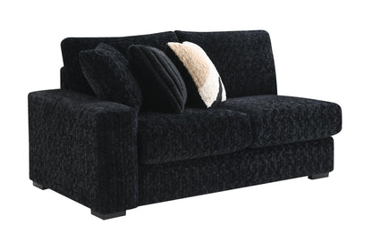 U281 - 6 Piece Setional With Right Chaise (1 LAF + 1 Wedge + 2 Armless Chair + 1 Console + 1 RAF Chaise) - Black