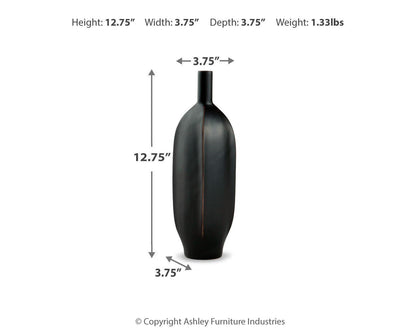 Rhaveney - Vase (Set of 3) - Medium - Black
