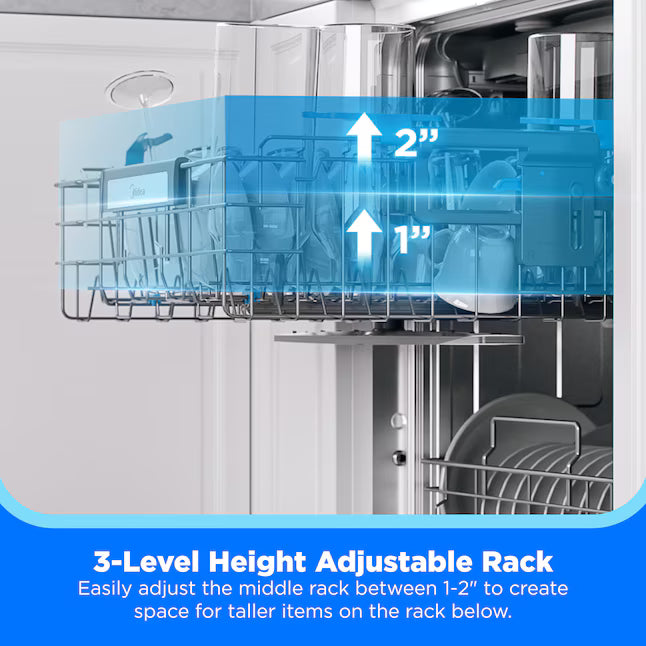 24-in Top Control Built-in Dishwasher ( Stainless Steel ) With Third Rack, 47-Decibel