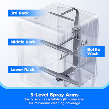 24-in Top Control Built-in Dishwasher ( Stainless Steel ) With Third Rack, 47-Decibel