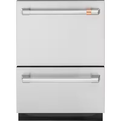 Cafe 24-in Top Control 2 Drawer Dishwasher ( Stainless Steel with Brushed Stainless Handles ) 46-Decibel Very Quiet Sound Level