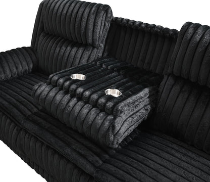 U112 - Corduroy Motion Chair - Black
