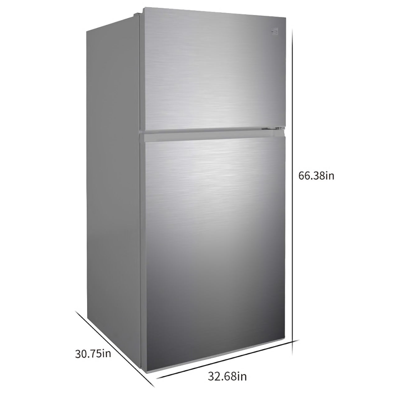 20.4 cu. ft. Top Freezer Refrigerator w/ Icemaker, 33" Wide Stainless Steel w/Fingerprint Resistance