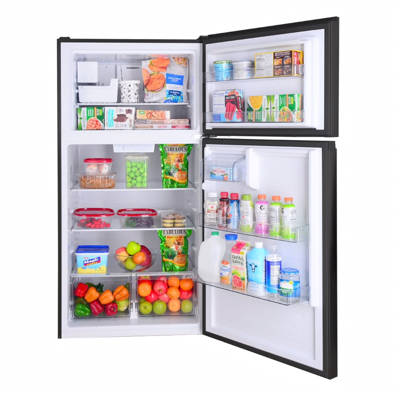 20.4 cu. ft. Top Freezer Refrigerator w/ Icemaker, 33" Wide Black