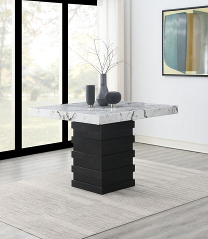 D138 - Counter Height Table - White / Black