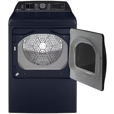 Profile 7.3 cu.ft. Vented Front Load Smart Electric Dryer in Sapphire Blue w/ Tangle Control, Washer Link, & ENERGY STAR