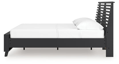 Danziar - Full Slat Panel Bed - Black