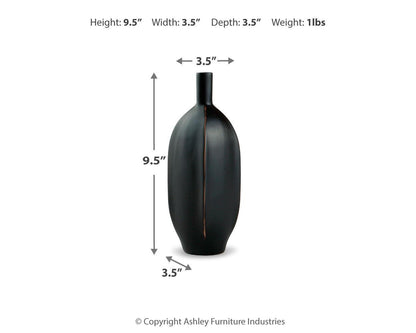 Rhaveney - Vase (Set of 3) - Small - Black
