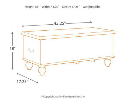 Fossil Ridge - Storage Bench - Beige