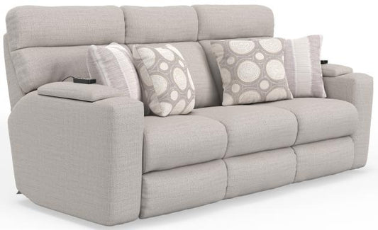 Sanctuary Power Headrest Reclining Sofa w/Drop Down Table/C3 Heat/Massage