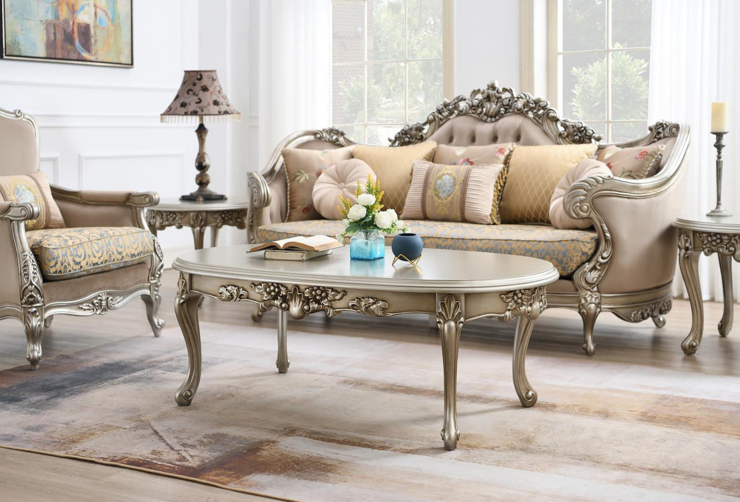 U197 - Traditional Loveseat - Brown