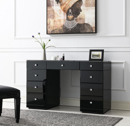 G-316 - Glamour Dresser & Stool - Black