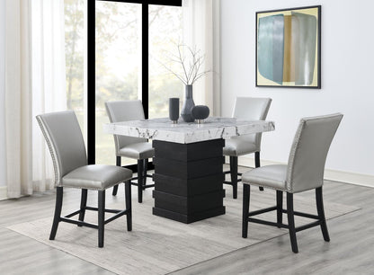 D138 - Counter Height Table - White / Black