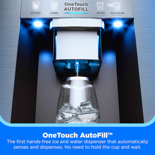 OneTouch Autofill 28.9-cu ft 3 -Door 36-in Wide with Dual Ice Maker ( Stainless steel ) ENERGY STAR Certified