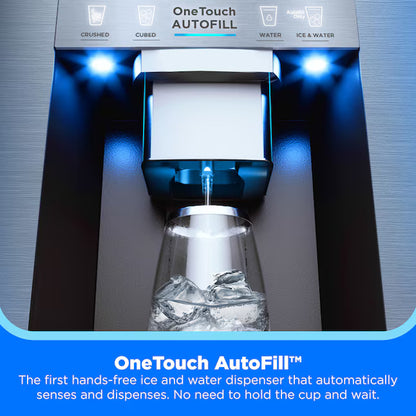 OneTouch Autofill 28.9-cu ft 3 -Door 36-in Wide with Dual Ice Maker ( Stainless steel ) ENERGY STAR Certified
