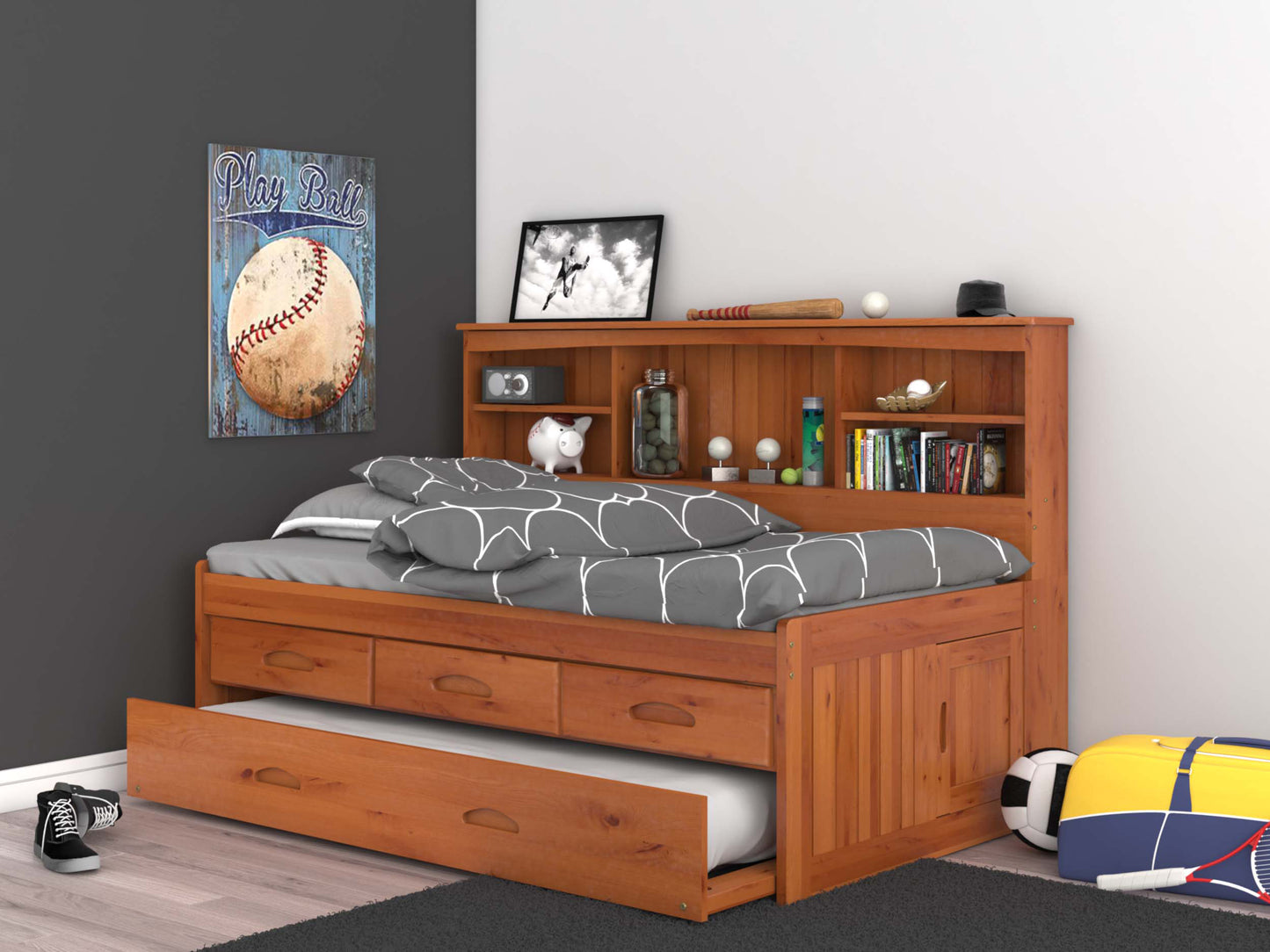 Bookcase Daybed in Honey