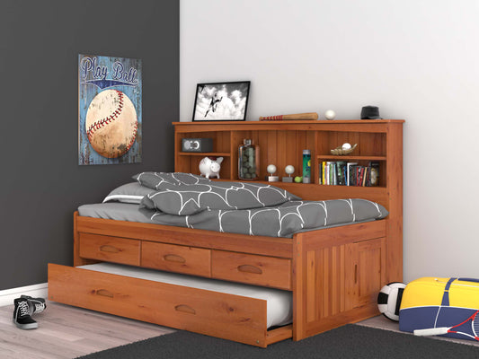 Bookcase Daybed in Honey