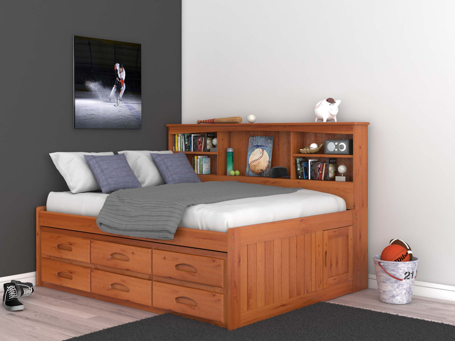 Bookcase Daybed in Honey